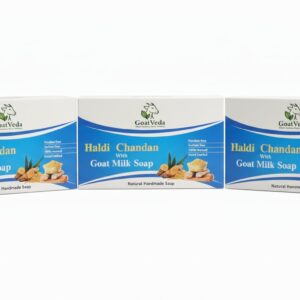 Goatveda Haldi Chandan with Goat Milk Natural Soap Combo – Pack of 3